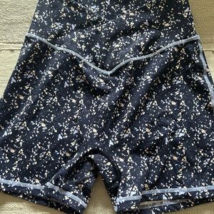 Buffbunny siren shorts in navy terrazzo